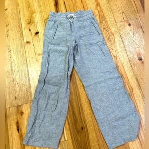Athleta linen wide leg pants size 4. Gray